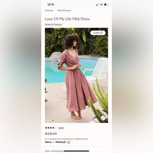 NWT🤩 Free People Love of my life MIDI Dress